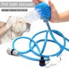 Pet Bathing shower Tool Comfortable Massager Shower Tool Cleaning Washing Bath Sprayers Dog Brush Pet Supplies Wholesale (Blue)