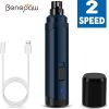 Benepaw Quality 2-Speed Dog Nail Grinder USB Rechargeable Low Noise Painless Pet Paws Grooming For Small Medium Large Dogs Cats (navy blue ONE SIZE)