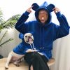 HSWLL  Puppy clothes pet parent-child wear hooded double-sided gold velvet thickening cat dog sweater small dog French bulldog