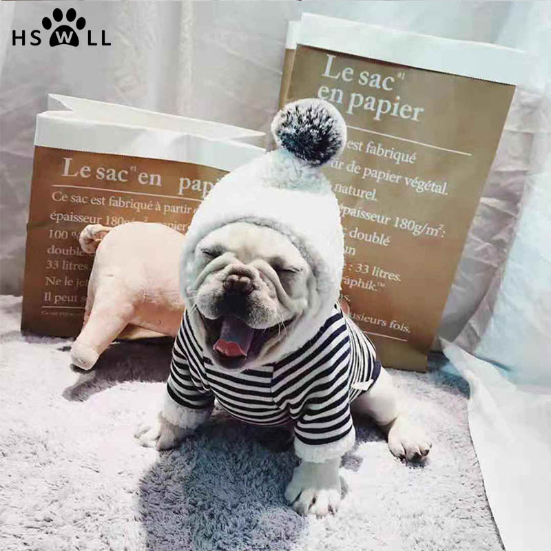 HXKJ Dog Hoodie Winter Dog Jacket Luxury Dog Clothes Classic Designer Pet  Clothes Coat French Bulldog Teddy Pug Puppy Clothes, Brown, XXL