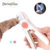 Benepaw Professional Pet Nail Clippers With Free File Led Light Anti-spatter Comfortable Handle Cat Dog Nail Trimmer Cutter