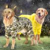 Pet  Large Dog Raincoat Waterproof Clothes For Big Dogs Jumpsuit Rain Coat Hooded Overalls Cloak Labrador Golden Retriever