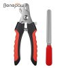 Benepaw Professional Dog Nail Clippers With A File Rubber Coated Ergonomic Handle Safe Semi Circular Blade Pet Nail Trimmer
