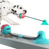 Dog Interactive Suction Tug Pet Molar Toys TPR Chew Ball Cleaning Teeth Safe Elasticity Soft Puppy Suction Cup Biting Dogs Toy