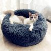 Round Cat Bed House Soft Long Plush Best Pet Dog Bed For Dogs Basket Pet Products Cushion Cat Pet Bed Mat Cat House Animals Sofa