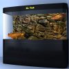 Customized Aquarium Background Poster With Self-Adhesive Rock Wall High Glossy PVC Fish Tank Decorative Wall Backdrop Sticker