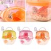 Portable Hamster Travel Carrier Practical Plastic Hamster Cage Durable Hamster Living Habitat House
