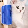 Pet Cat Grooming Tools Hair Removal Brush Comb For Cats Dogs Wall Corner Massager Trimming Device With Catnip Cat Self Groomer