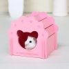 Cute Wood Hamster House Golden Bear  Guinea Pigs Seesaw Timber Cottages Sleeping Nests Cage Decoration Small Pets Hides Cabin