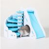 Cute Hamster Staircase Sleeping House Hedgehog Squirrel Wooden Castle Toy Small Animal Viewing Deck Cabin Pet Bedroom Supplies