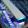 Aquarium LED Light Super Slim Fish Tank Aquatic Plant Grow Lighting Waterproof Bright Clip Lamp Blue LED 18-75cm for Fish Tank
