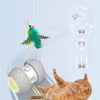 Smart Interactive Cat Toy Lrregular Rotating Mode Toy Cats Funny Pet Game Electronic Cat Toy LED Light Feather Toys Kitty Balls (Gray M(Funny toy))